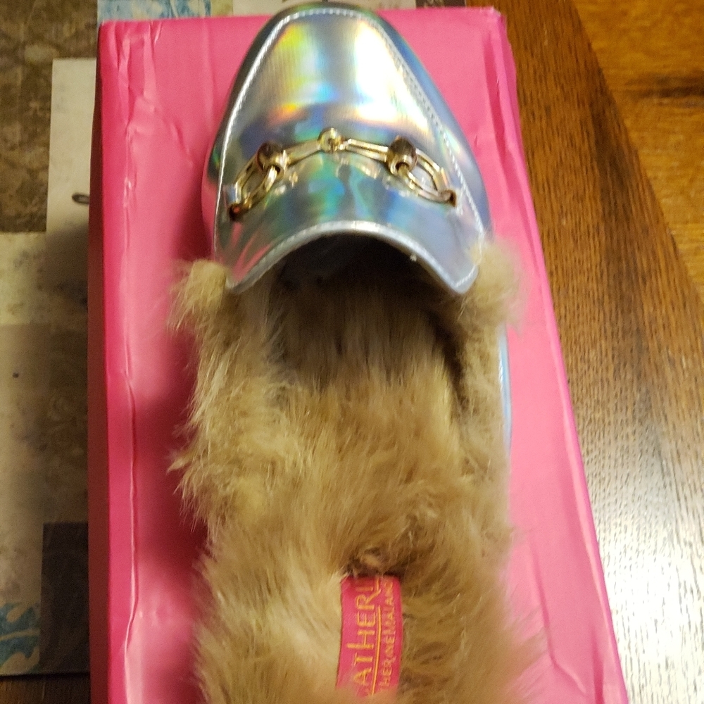 Furry Metallic Loafer